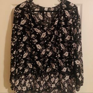 Old Navy large floral shirt size L
